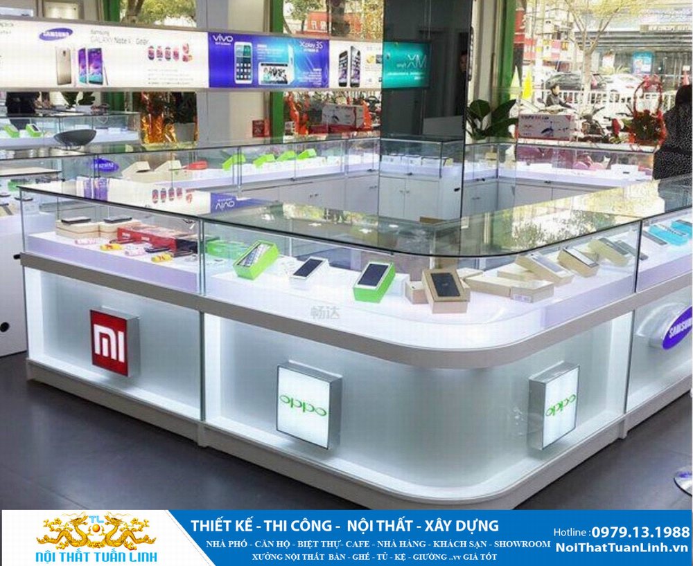 Thiết kế thi công showroom trưng bày điện thoại
