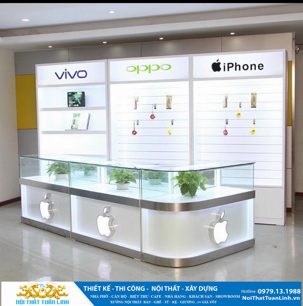 Thiết kế thi công showroom trưng bày điện thoại