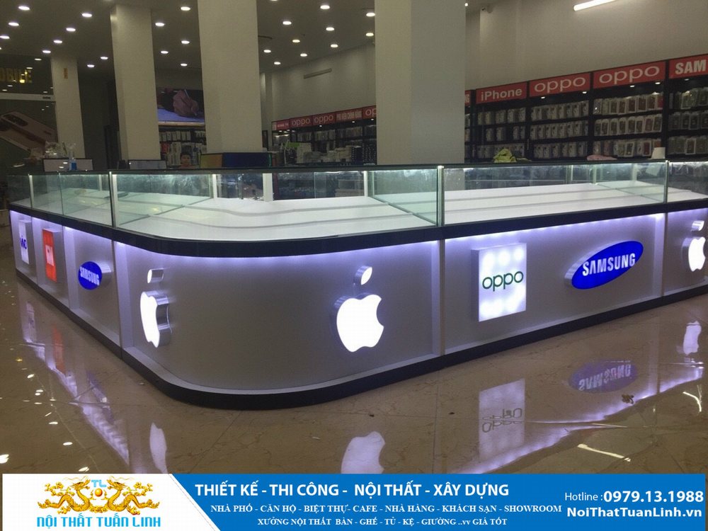 Thiết kế thi công showroom trưng bày điện thoại