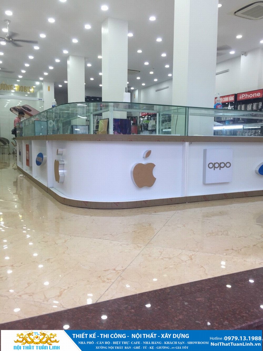 Thiết kế thi công showroom trưng bày điện thoại