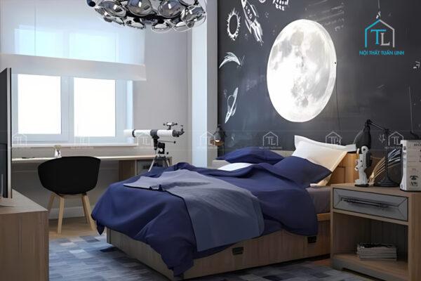 Thiết kế nội thất phòng ngủ bé trai