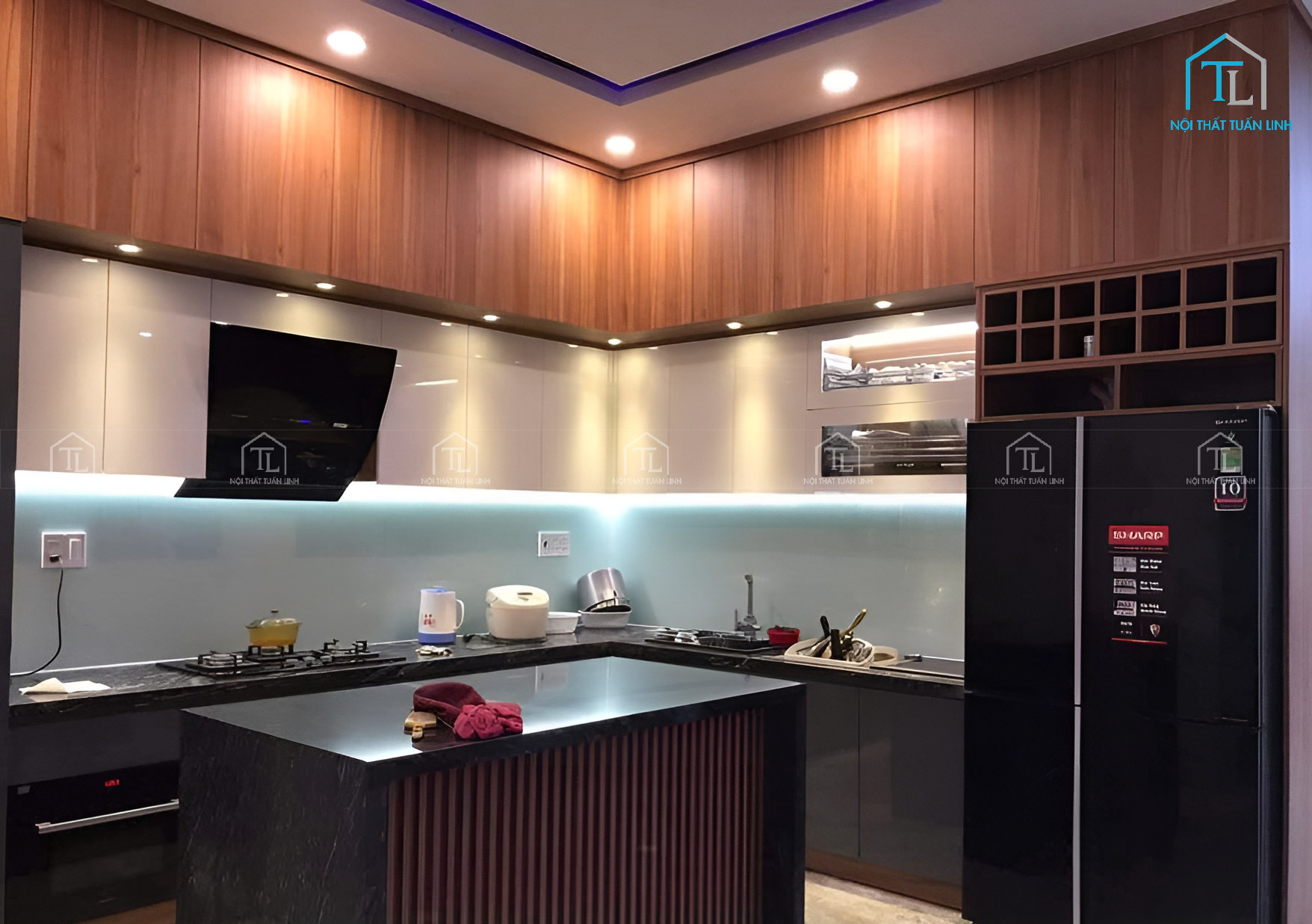 Thiết kế thi công nội thất tủ bếp nhà phố căn hộ