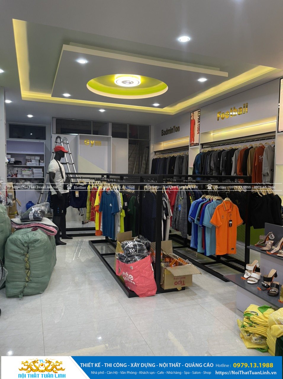 Nội thất Shop thời trang Minh Khang Sport