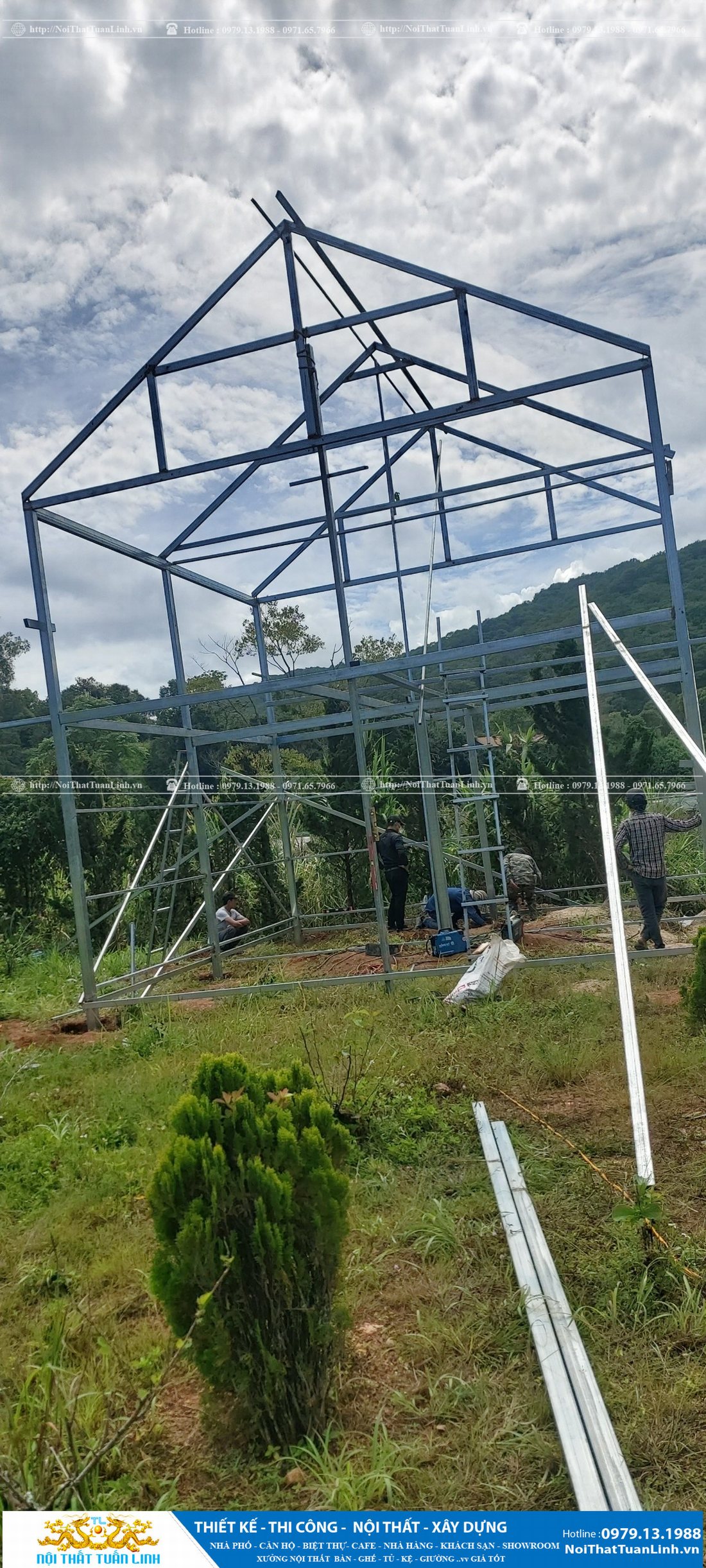 Thiết kế thi công xây dựng nhà khung thép tiền chế tại Bình Dương