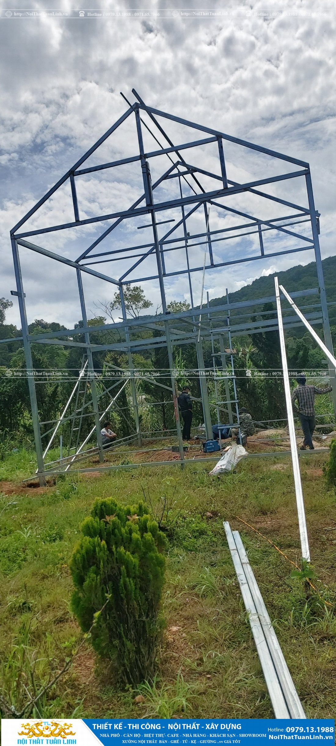 Thiết kế thi công xây dựng nhà khung thép tiền chế tại Bình Dương