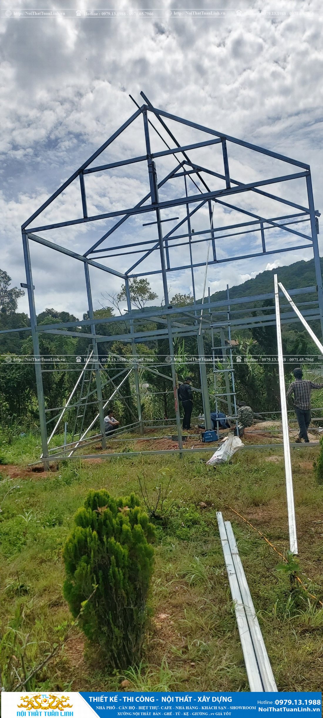 Thiết kế thi công xây dựng nhà khung thép tiền chế tại Bình Dương