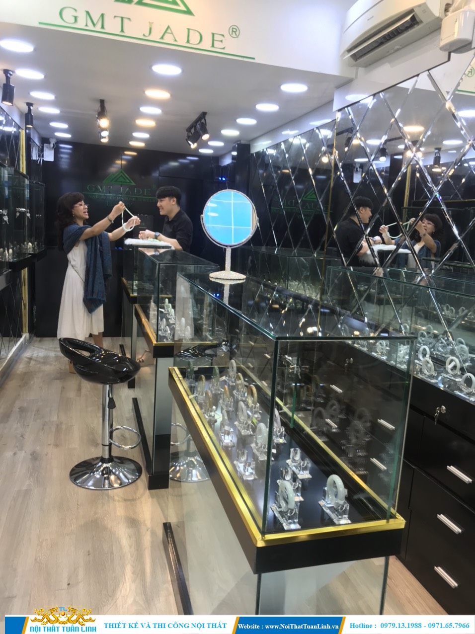 Thiết kế và thi công showroom trang sức GMT JADE